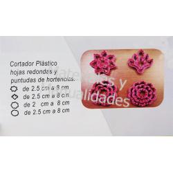 Set Molde cortador de flores hojas redondas y puntudas de horten 2